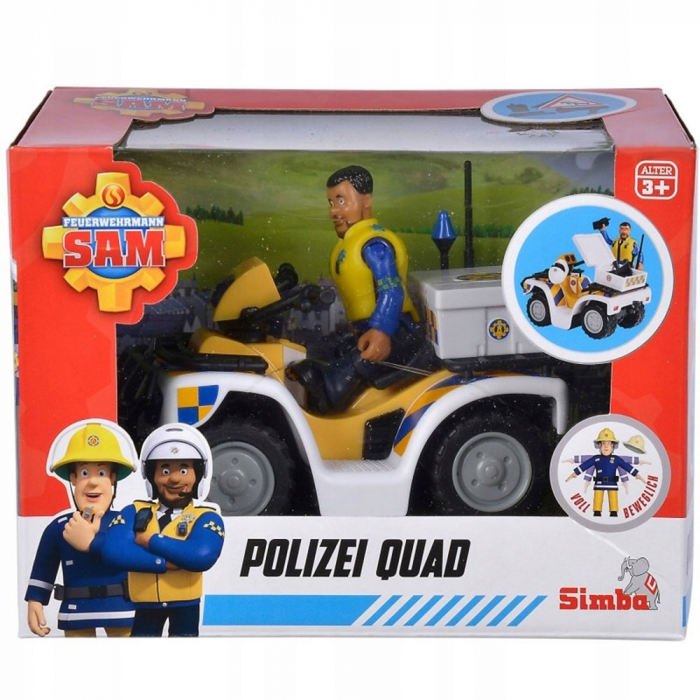 ATV Simba Fireman Sam Police cu figurina Malcolm si accesorii [8]