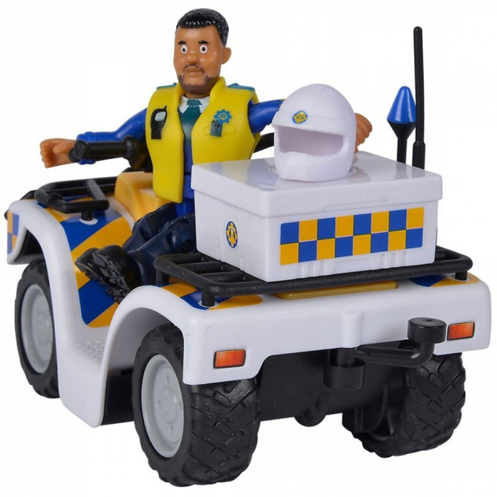 ATV Simba Fireman Sam Police cu figurina Malcolm si accesorii [3]