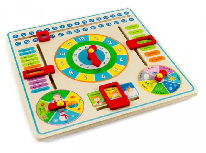 Calendar educativ din lemn in limba maghiara [2]