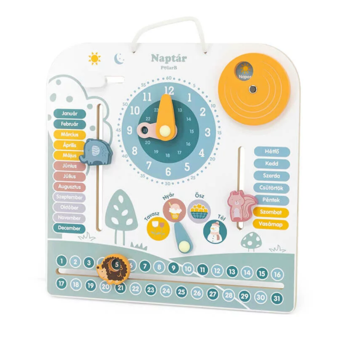 Calendar educativ din lemn in limba maghiara, PolarB [2]