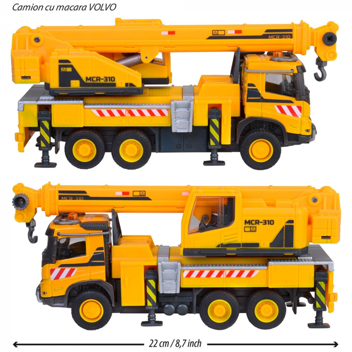 Camion cu macara Majorette Volvo Truck Crane cu lumini si sunete [3]