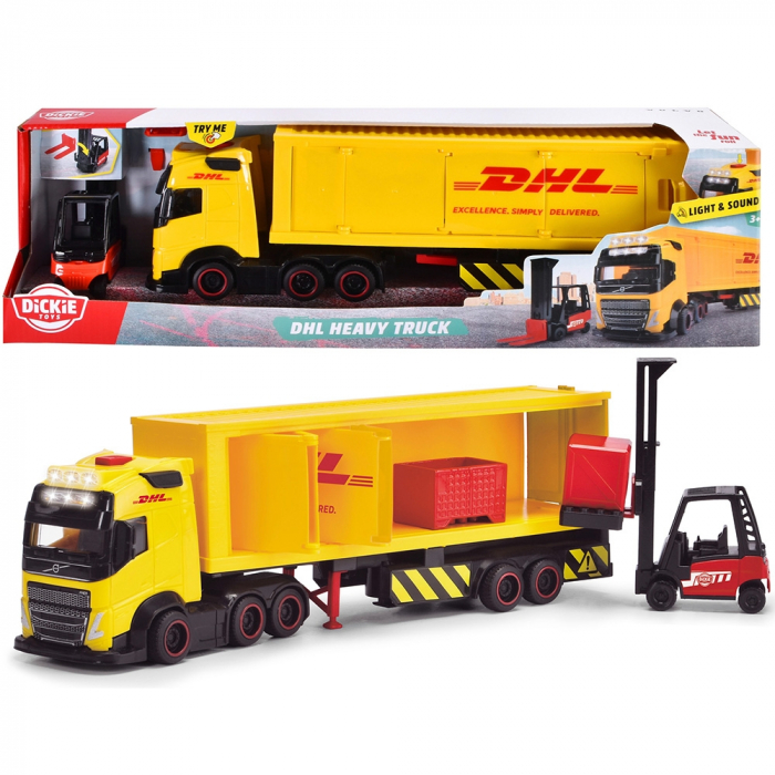 Camion Dickie Toys DHL Heavy Truck 35 cm cu lumini si sunete [14]