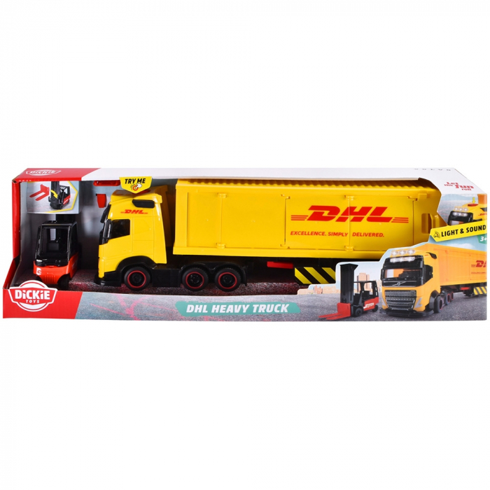 Camion Dickie Toys DHL Heavy Truck 35 cm cu lumini si sunete [15]