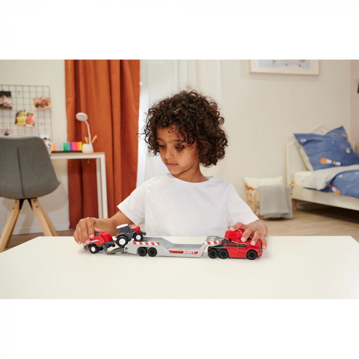 Camion Dickie Toys Massey Ferguson Micro Farm Truck 32 cm cu tractor si presa de balotat [10]