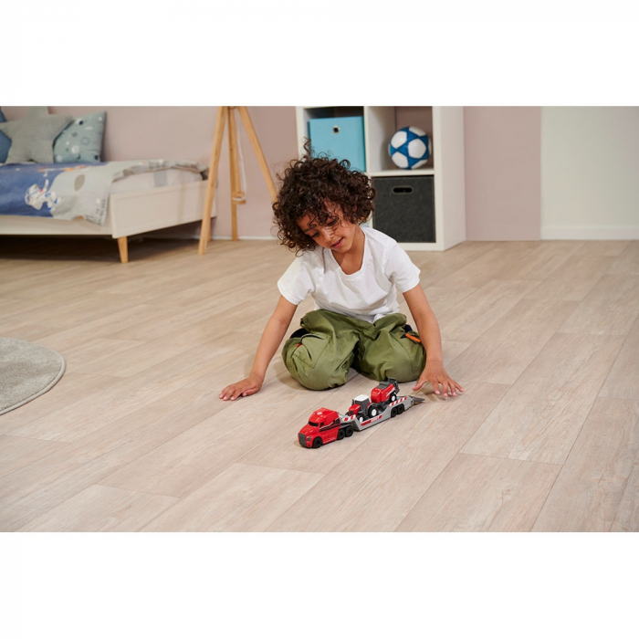 Camion Dickie Toys Massey Ferguson Micro Farm Truck 32 cm cu tractor si presa de balotat [8]