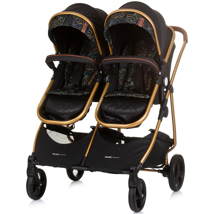Carucior gemeni Chipolino Duo Smart 2 in 1 obsidian leaves [6]
