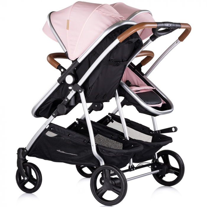 Carucior gemeni Chipolino Duo Smart 2 in 1 pink marshmallow [3]