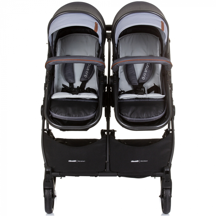 Carucior gemeni Chipolino Duo Smart 2 in 1 silver grey [8]