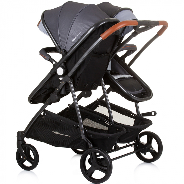 Carucior gemeni Chipolino Duo Smart 2 in 1 silver grey [3]