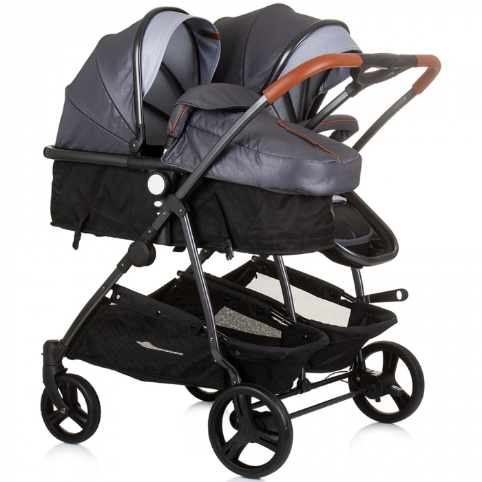 Carucior gemeni Chipolino Duo Smart 2 in 1 silver grey [2]