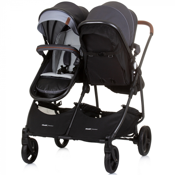 Carucior gemeni Chipolino Duo Smart 2 in 1 silver grey [4]