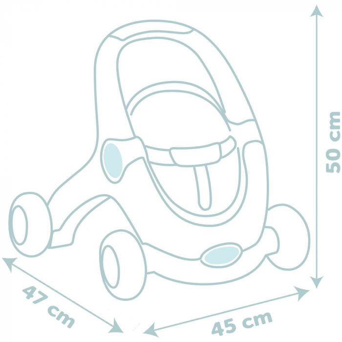 Carucior pentru papusi Smoby Baby Walker 3 in 1 cu papusa [4]