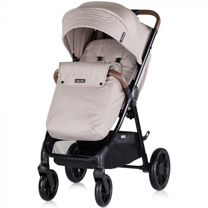 Carucior sport Chipolino Ultera cu husa picioare tiramisu [2]