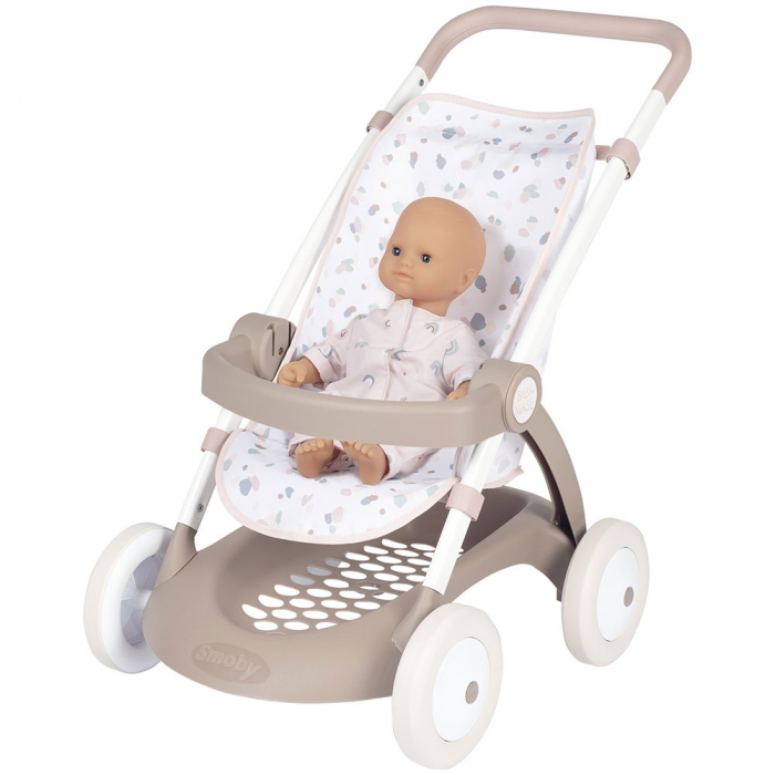 Carucior sport pentru papusi Smoby Baby Nurse Poussette crem [2]