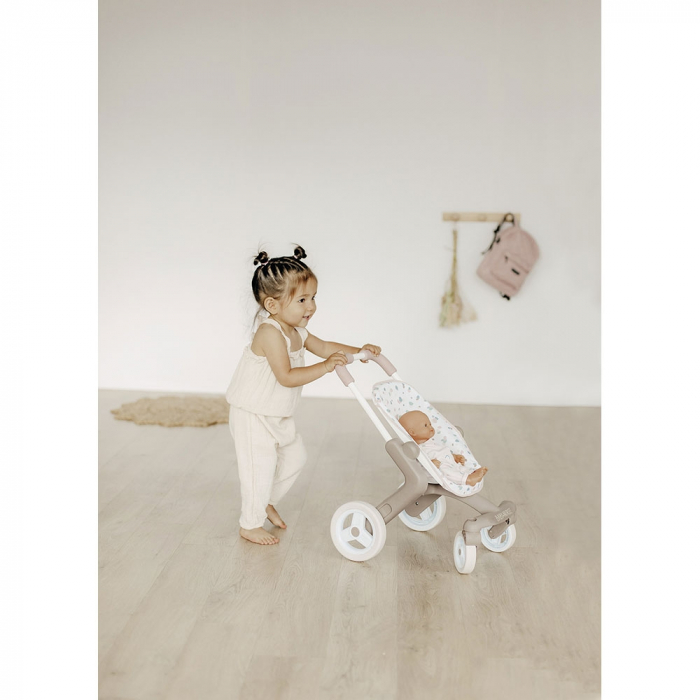 Carucior sport pentru papusi Smoby Baby Nurse Poussette Pop crem [4]