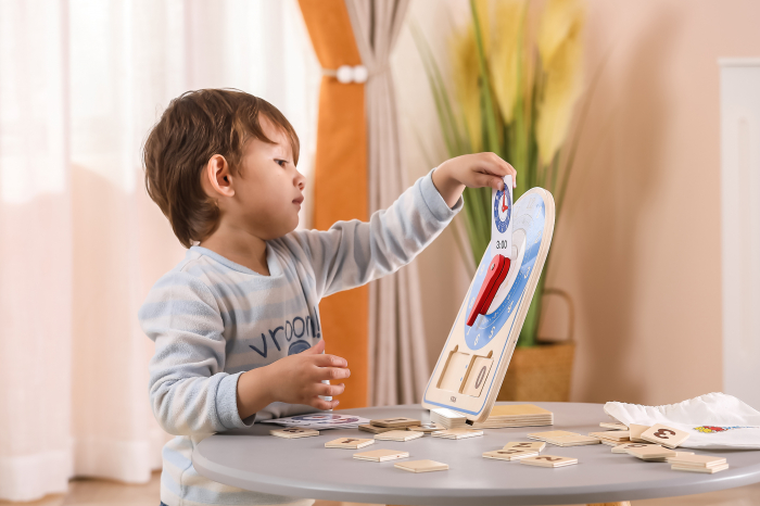 Ceas educativ din lemn - Învaţă să citeşti ceasul [5]