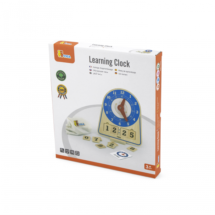 Ceas educativ din lemn - Învaţă să citeşti ceasul [6]