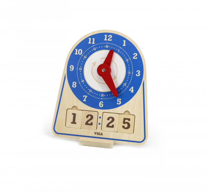 Ceas educativ din lemn - Învaţă să citeşti ceasul [2]
