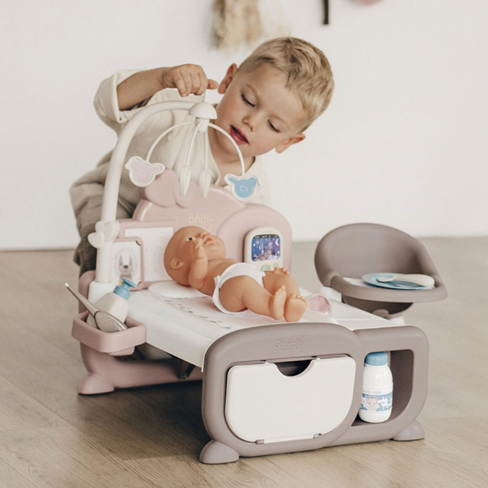 Centru de ingrijire pentru papusi Smoby Baby Nurse Cocoon Nursery maro cu papusa si accesorii [13]