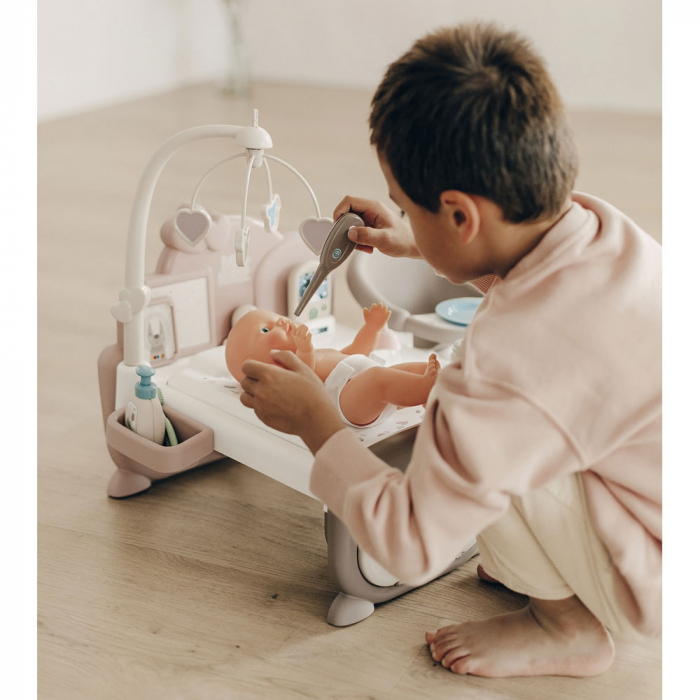 Centru de ingrijire pentru papusi Smoby Baby Nurse Cocoon Nursery maro cu papusa si accesorii [12]