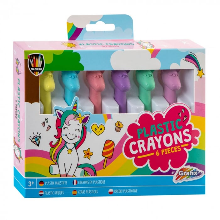 Set creioane  de ceara 6 culori cu unicorn [1]