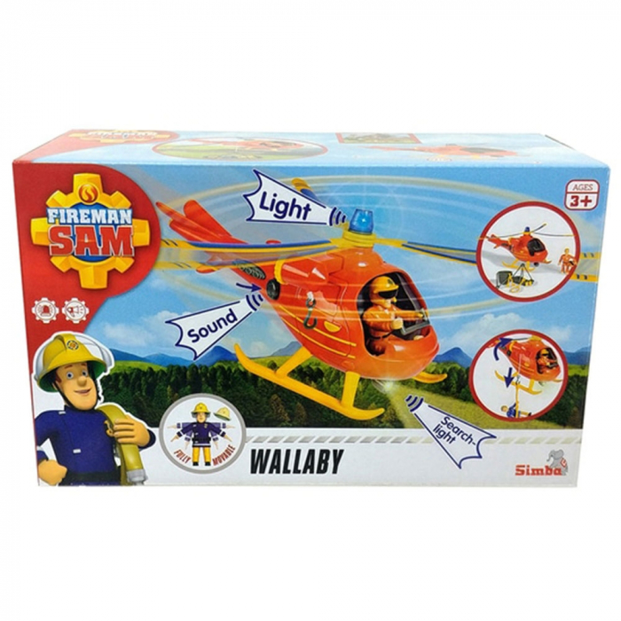 Jucarie Simba Elicopter Fireman Sam Wallaby cu figurina si accesorii [4]