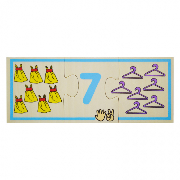 Jucarie educativa puzzle de asociere - invatam numerele [9]
