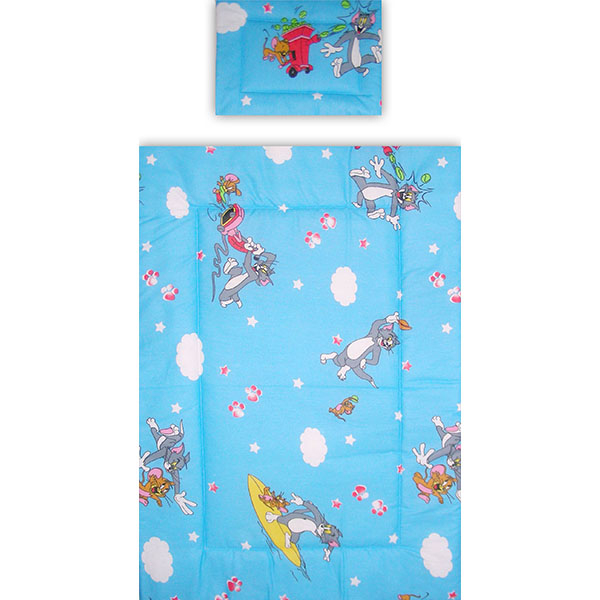 Lenjerie patut Hubners Pisica si Soricel 5 piese albastru [4]