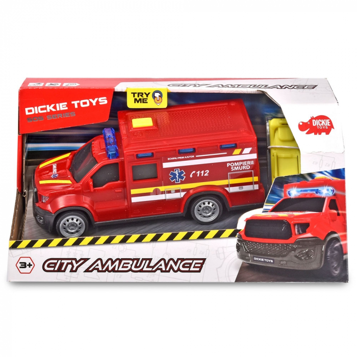 Masina ambulanta Dickie Toys City Ambulance SMURD cu accesorii [2]
