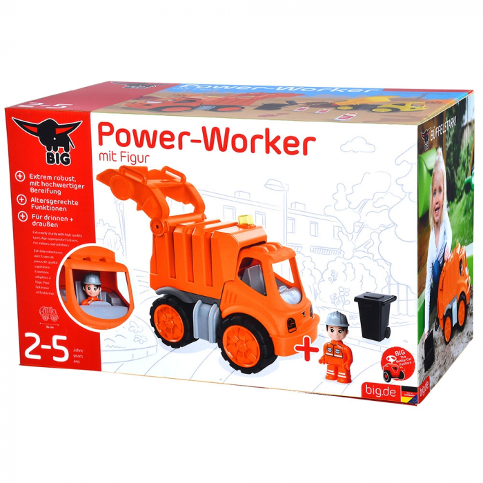 Masina de gunoi Big Power Worker Garbage Truck cu figurina [6]
