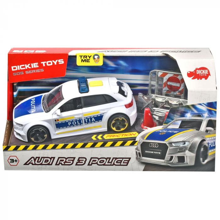 Masina de politie Dickie Toys Audi RS3 cu accesorii [5]