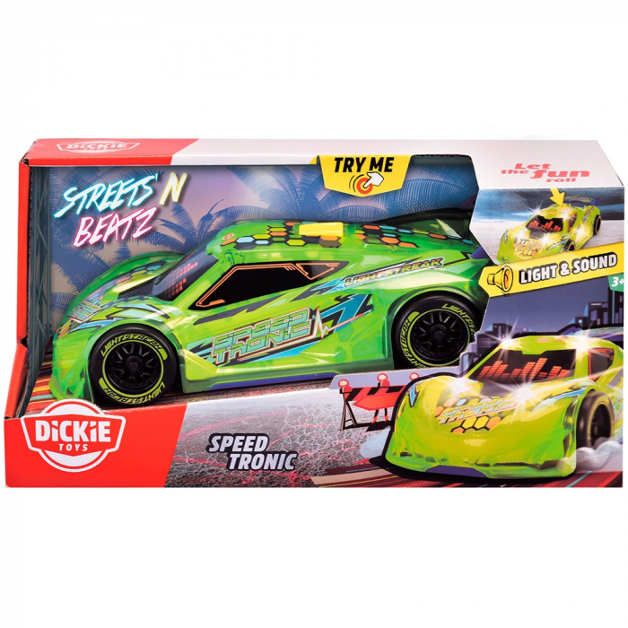 Masina Dickie Toys Speed Tronic 20 cm verde cu lumini si sunete [15]