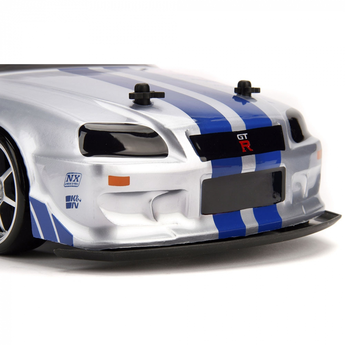 Masina Jada Toys Fast and Furious Nissan Skyline GTR Drift cu anvelope si telecomanda [14]