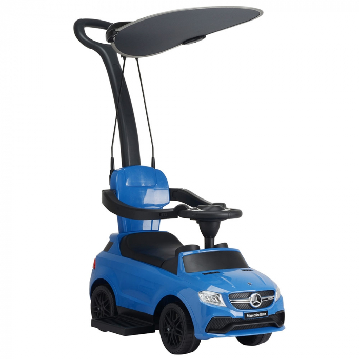 Masinuta de impins cu maner si copertina Chipolino Mercedes AMG GLE 63 blue [3]