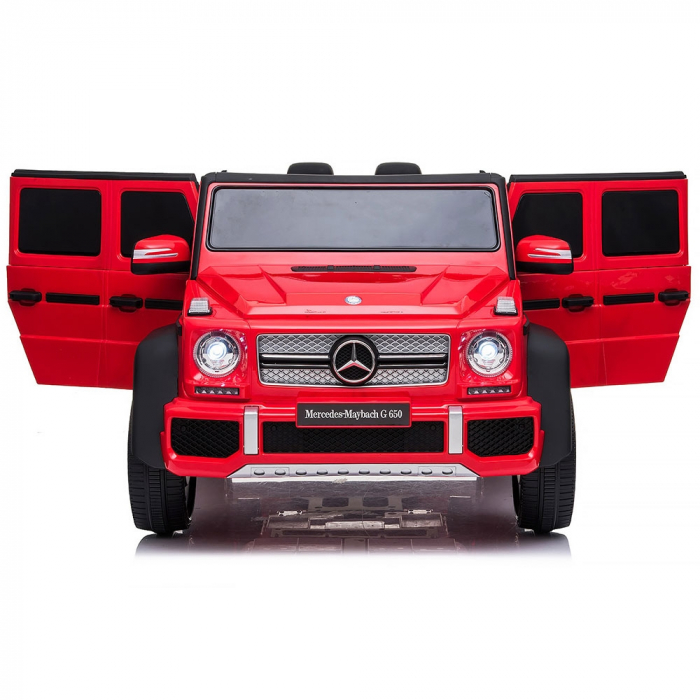 Masinuta electrica Chipolino SUV Mercedes Maybach G650 red cu scaun din piele si roti EVA [6]