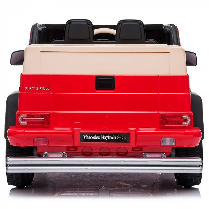 Masinuta electrica Chipolino SUV Mercedes Maybach G650 red cu scaun din piele si roti EVA [5]