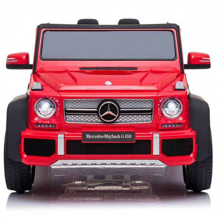 Masinuta electrica Chipolino SUV Mercedes Maybach G650 red cu scaun din piele si roti EVA [2]
