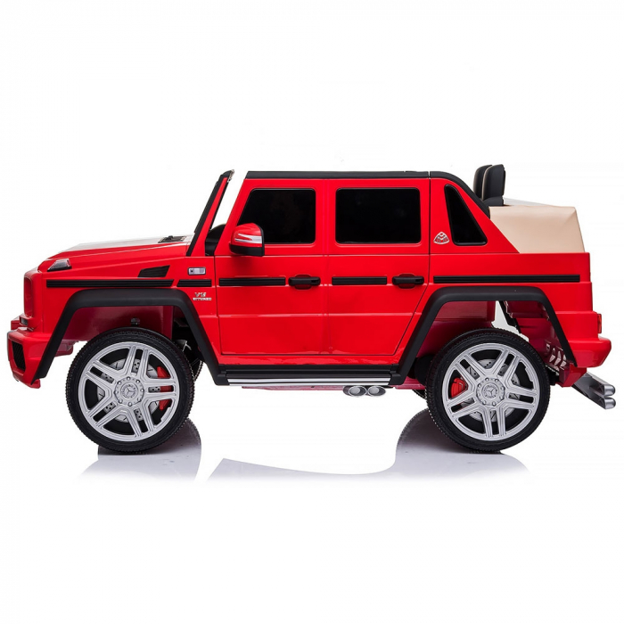 Masinuta electrica Chipolino SUV Mercedes Maybach G650 red cu scaun din piele si roti EVA [3]