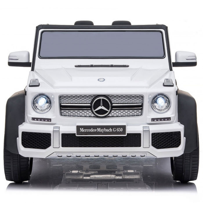 Masinuta electrica Chipolino SUV Mercedes Maybach G650 white cu scaun din piele si roti EVA [2]