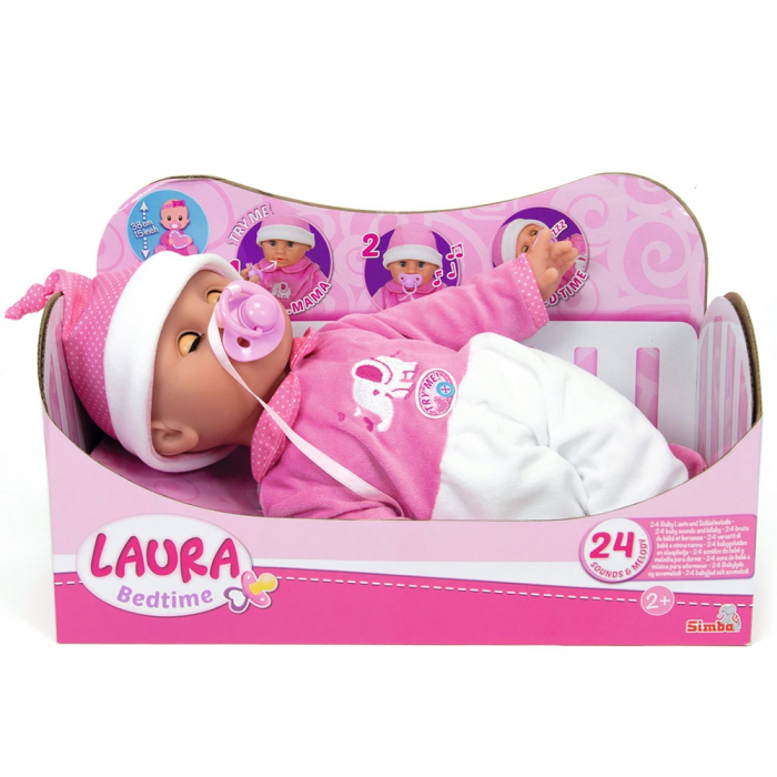 Papusa cu corp moale Simba Laura Bedtime 38 cm cu accesorii [4]