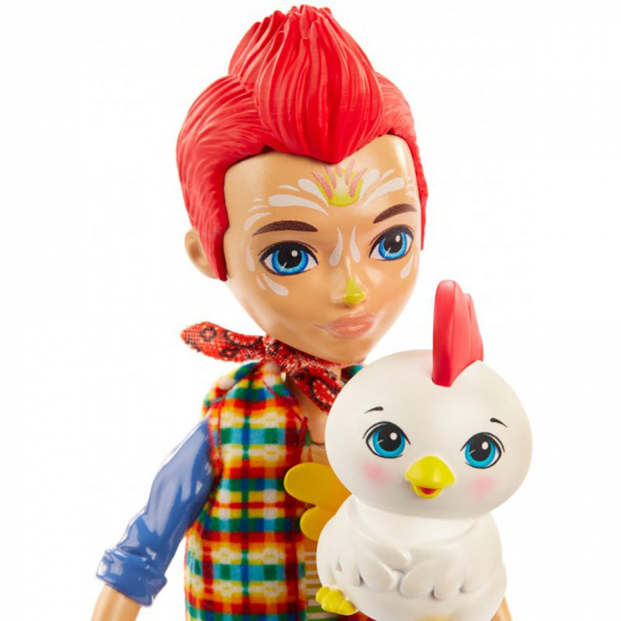 Papusa Enchantimals by Mattel Redward Rooster cu figurina Cluck [3]