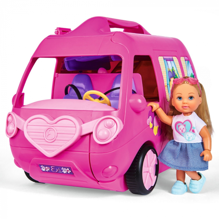 Papusa Simba Evi Love 12 cm Holiday Camper cu rulota si accesorii [2]