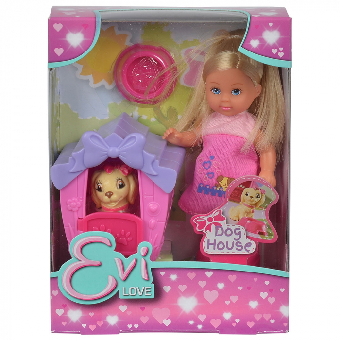 Papusa Simba Evi Love Dog House 12 cm cu figurina si accesorii [4]