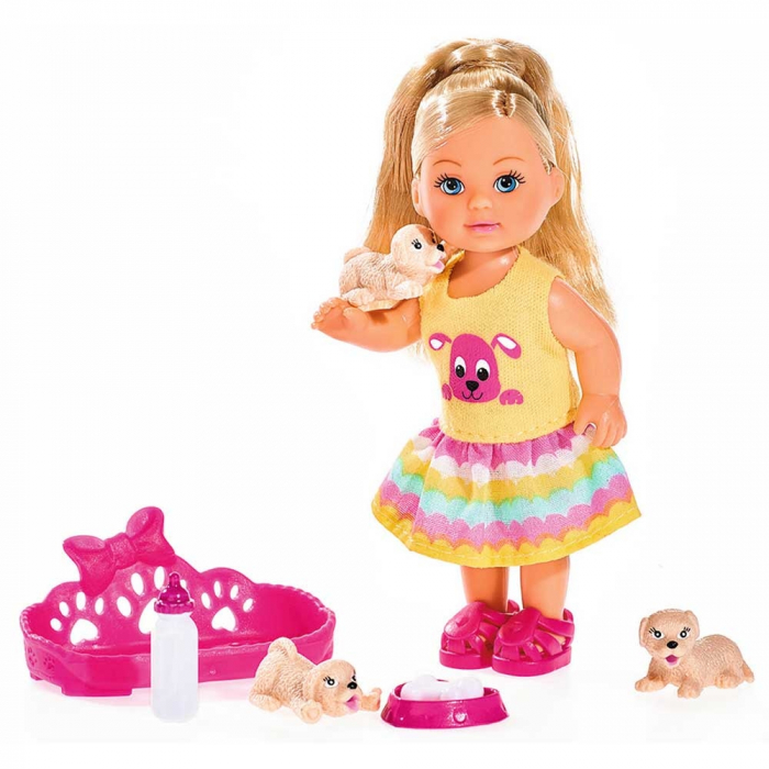 Papusa Simba Evi Love Puppy Love papusa 12 cm cu 3 catelusi si accesorii [2]