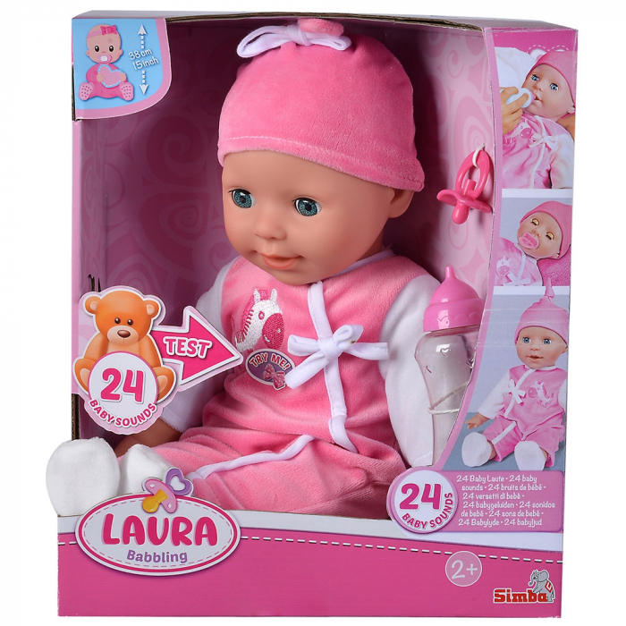 Papusa Simba Laura Babbling 38 cm cu accesorii [9]