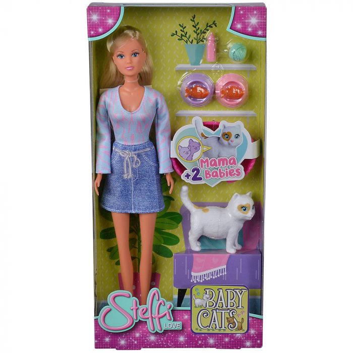 Papusa Simba Steffi Love Baby Cats 29 cm cu accesorii [8]