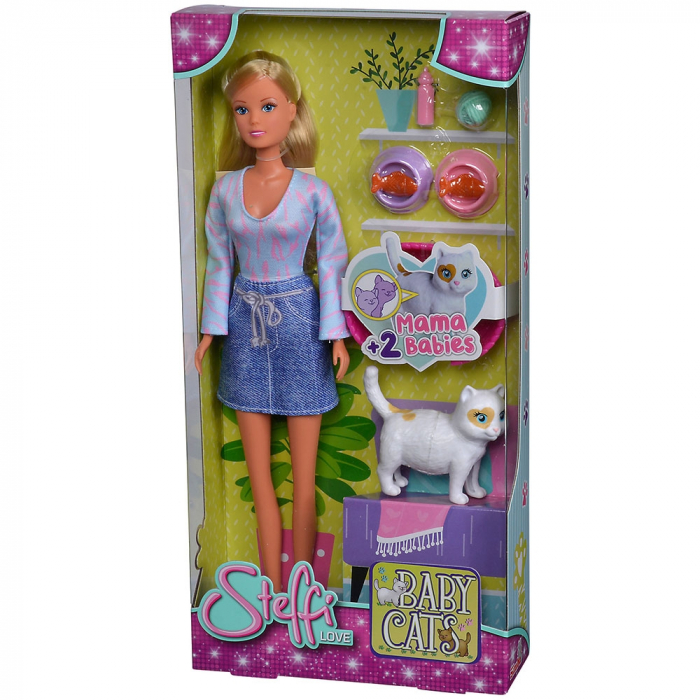 Papusa Simba Steffi Love Baby Cats 29 cm cu accesorii [7]