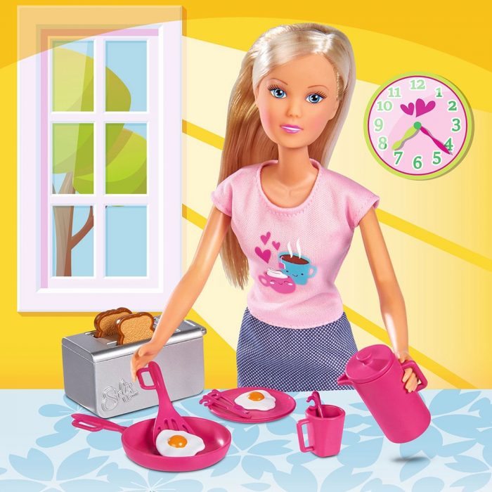 Papusa Simba Steffi Love Breakfast 29 cm cu accesorii [4]