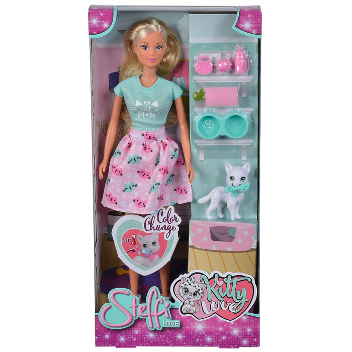 Papusa Simba Steffi Love, Kitty Love 29 cm cu figurina si accesorii [11]