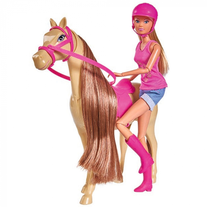 Papusa Simba Steffi Love, Lovely Horse 29 cm cu cal si accesorii [2]